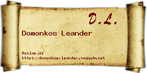 Domonkos Leander névjegykártya